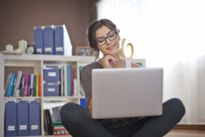 Enjoying Online Learning Laptop